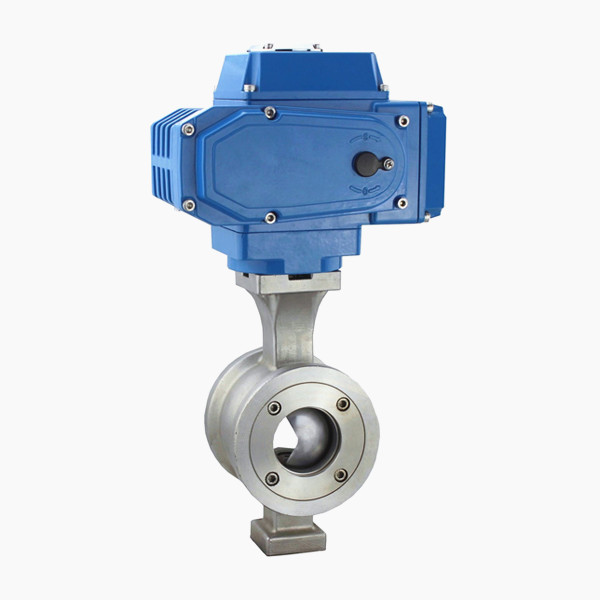 Q977F電動V型對夾球閥