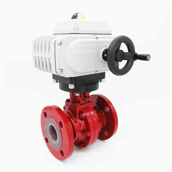 Q941F46電動襯氟法蘭球閥