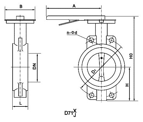 鋁合金蝶閥(圖1) 鋁合金蝶閥(圖1)