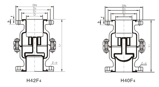 H42F46立式襯氟止回閥(圖1) H42F46立式襯氟止回閥(圖1)