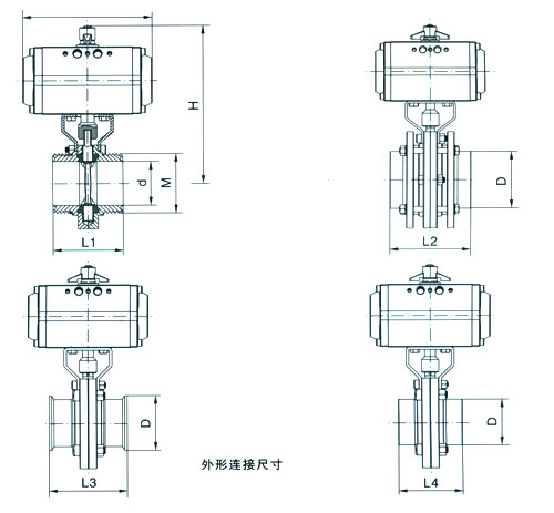 氣動衛(wèi)生級蝶閥(圖1) 氣動衛(wèi)生級蝶閥(圖1)