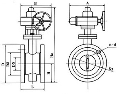D941F防爆電動襯氟法蘭蝶閥(圖1) D941F防爆電動襯氟法蘭蝶閥(圖1)