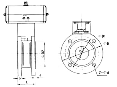 Q671F氣動(dòng)薄型球閥(圖1) Q671F氣動(dòng)薄型球閥(圖1)