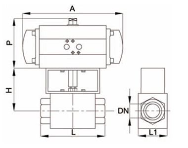 Q611N氣動高壓球閥(圖1) Q611N氣動高壓球閥(圖1)