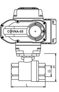 電動兩片式螺紋球閥(圖1) 電動兩片式螺紋球閥(圖1)